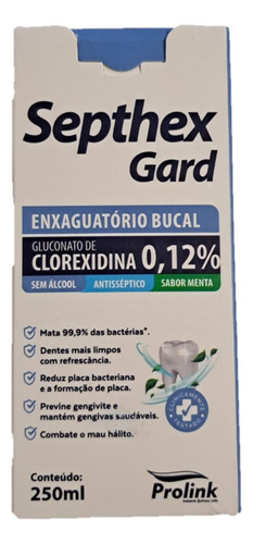 Septhex Gard Enxaguante Bucal Sabor Menta 250ml