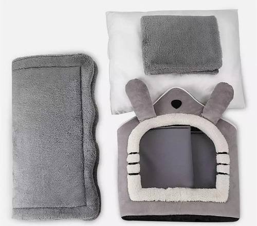 Imagen 5 de 10 de Cama Cucha Tipo Casa Desarmable Perro Gato