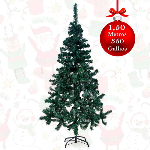 Arvore De Natal 1,50m 320 Galhos Cheia Pinheiro Luxo Verde