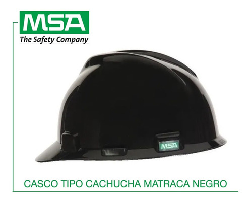 Casco Cachucha Matraca Color Negro Msa