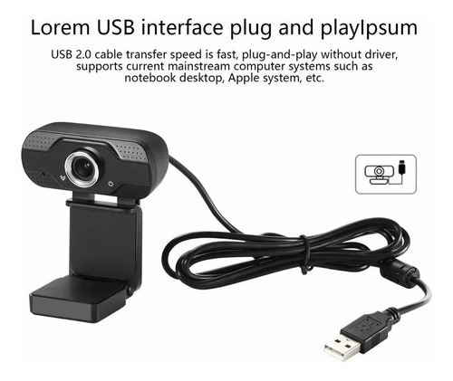 Webcam Stand+1080p Hd Câmera Usb Com Microfone