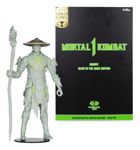 Figuras De Acción De Mcfarlane Mortal Kombat Raiden (gitd)
