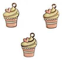 Comprar Dijes De Cupcakes Metal Esmaltado X 3