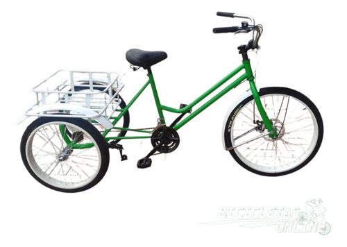 Triciclo Para Adulto Sforzo Cambio Delantero Triplato Color Verde