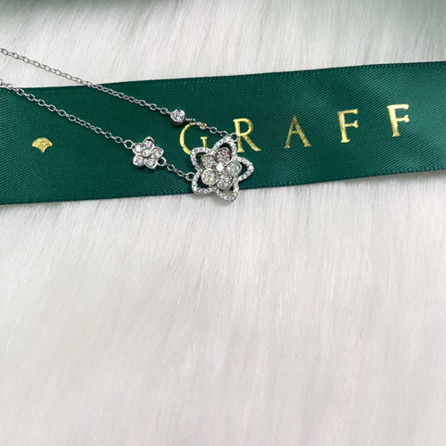 Collar De Diamantes Graff White Gold Double Play