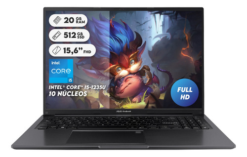 Portatil Asus 15 Intel  I5 1235u  Ram 20gb Solido 512gb Fhd