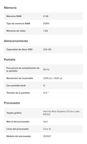 Laptop Microsoft Surface 3 13