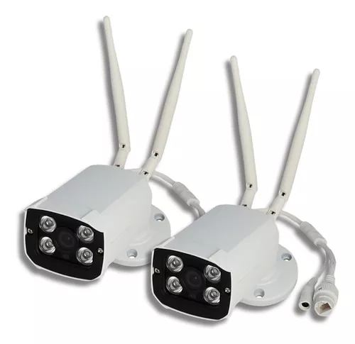 Kit 2 Camaras D Seguridad Wifi Ip 2mp Vigilancia Exterior /e