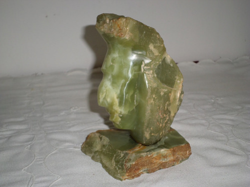 Antigua Escultura Figura De Hombre En Marmol Onix 16 Cm
