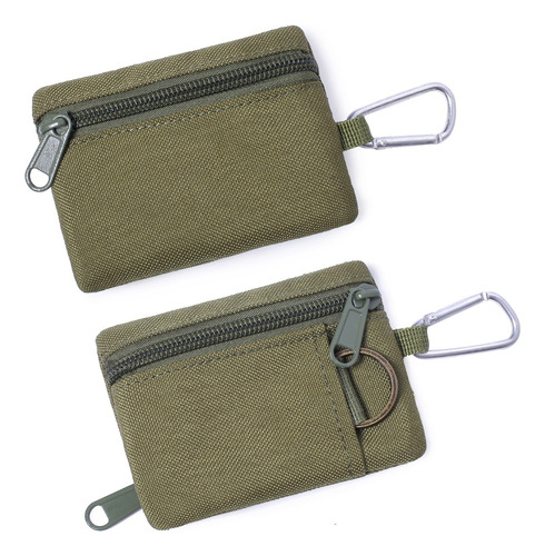 2 Pcs Bolsa Táctica Molle Con Mosquetón Para Exteriores Edc