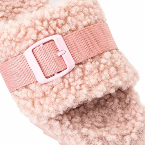 Pantufla Sandalias Peluche Felpa Suela Mujer Shosh 1018776