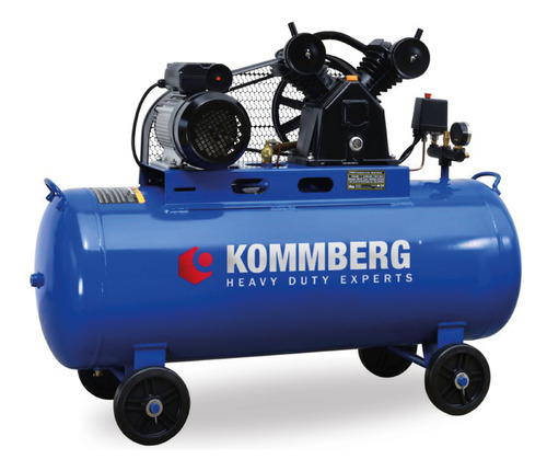 Compresor de aire eléctrico Kommberg KB-BC30150T trifásico 150L 3hp 380V 50Hz azul