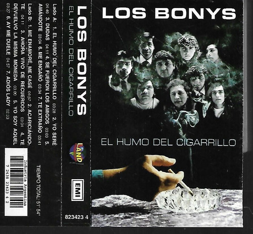 Los Bonys Album El Humo Del Cigarrillo Sello Land Cassette