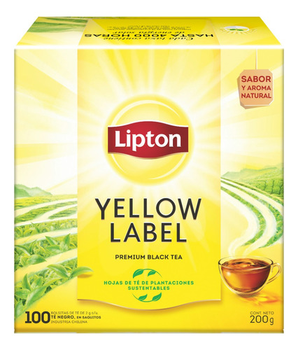 Té Lipton Yellow Label 100 Bolsitas