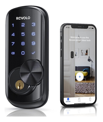 Revolo Wfp01 Smart Lock, 5-en-1 Wifi Keyless Entry Electroni