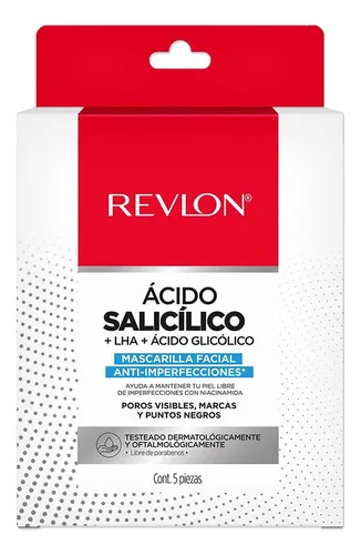 comprar Mascarilla Facial Revlon Con Acido Salicilico + Lha 5 Piezas Tipo de piel Normal