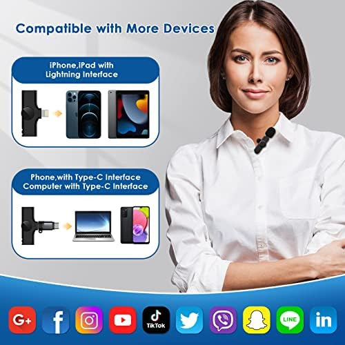 Micrófono Lavalier Inalámbrico Dual Nusicano Para iPhone Con