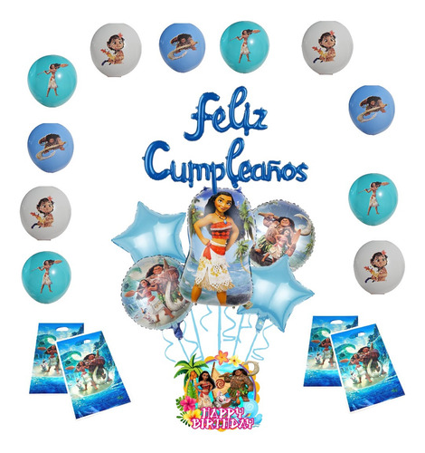 Set De Globos Aluminio + Topper Diferentes Diseños