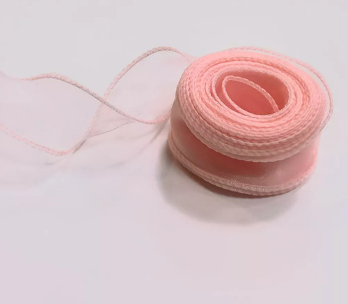 Rollo X2u Cinta Organza 4m Traslucida Cod. 3117 Rosa Claro