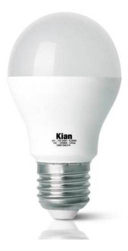 Lampada Led A60 9,0w 6500k - Kian Emb. C/ 10