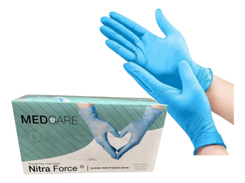 Guantes De Vinil Nitrilo Libre De Látex Y Polvo Azul 1000 Pz