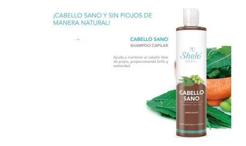 Shampoo Cabello Sano Repelente Piojos Shelo /sa