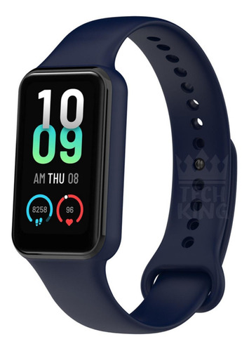 Pulseira Esportiva Para Amazfit Band 7+ Pelicula De Proteção Cor Azul-marinho