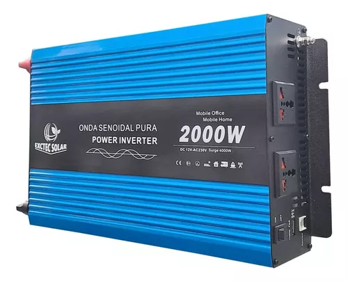 Inversor onda pura 12V DC 220V AC de 2000W – Peptel