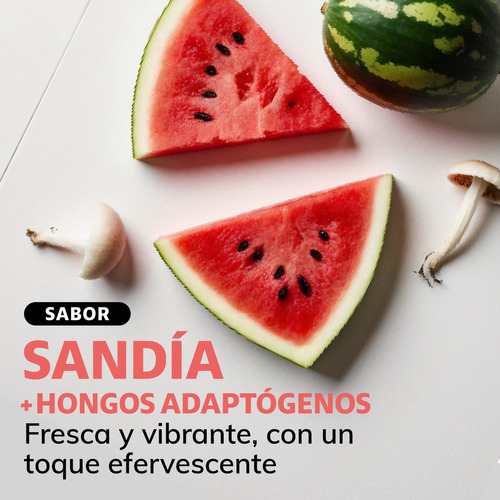 Electrolitos Con Hongos Sin Azúcar En Polvo Beyond Vitamins | Hidratación Baja En Calorías, Apto Dieta Keto | 20 Sticks, Sabor Sandía Efervescente