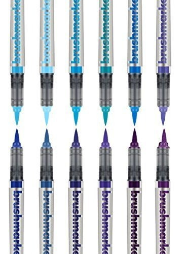 Karin Brush Marker Pro 12 Sky Colors Set Deck Y Acuarela Tra