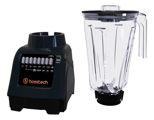 Licuadora 550w Vidrio 2l Botonera 10vel Bosstech B1 Negra Color Negro