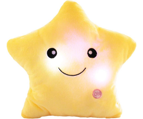 Almohada De Felpa Luminosa Con Forma De Estrella Brillante.