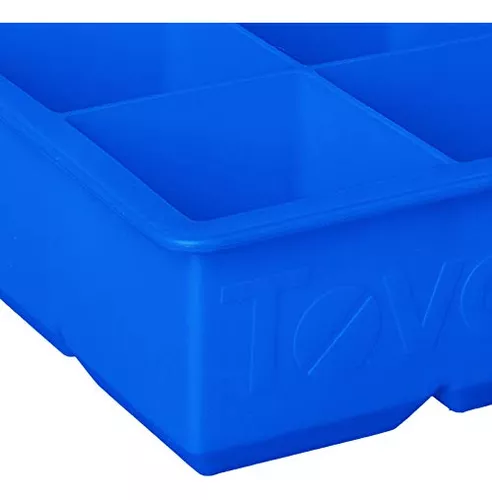 Tovolo King Cube Silicone Ice Tray, Stratus Blue, L