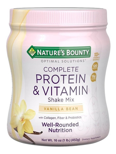 Nature's Bounty Vitamina Y Proteína Mezcla Para Batido 16oz