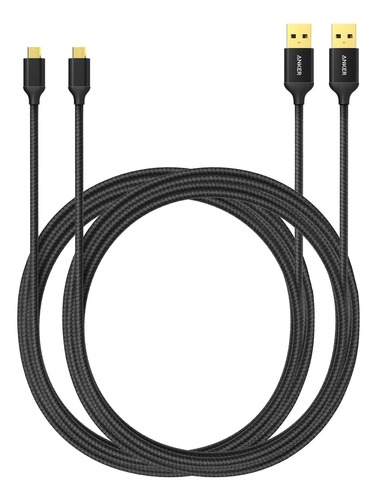 Cable Micro Usb Trenzado De Nailon Sin Enredos Con Conectore