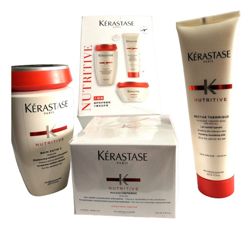 Kit Escova De Nutrição Kérastase Nutritive 2 - 3 Produtos