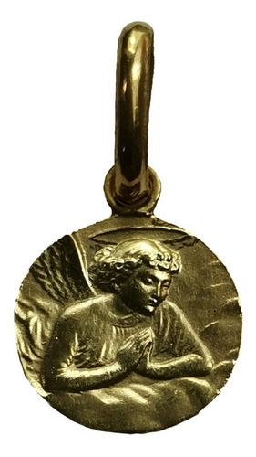 Medalla Oro 14k Angel De La Guarda #184 Bautizo Comunión 