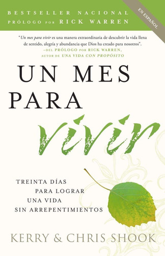 Libro: Un Mes Para Vivir One Month To Live Spanish: Treinta 