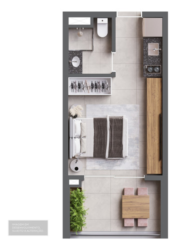 Studio 27m2 Úteis, 21º Andar Alto, Frente, R$ 414.000,00/ Entrega Set/25