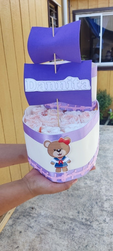 Torta De Pañales Decoración Baby Shower Diseño Barco