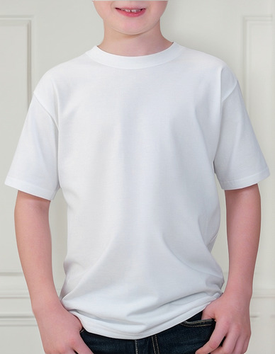 Camiseta Niño Fruit Of The Loom Cuello Redondo 525bm Blanco