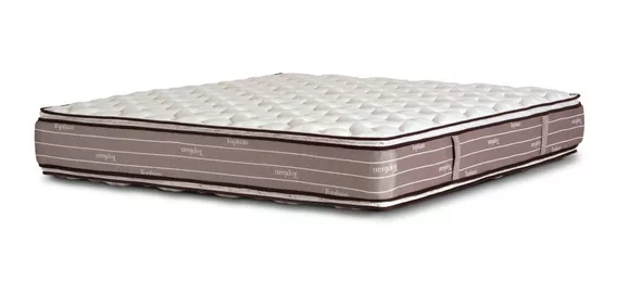 Colchón King de resortes La Cardeuse Topfuan - 180cm x 190cm x 33cm con doble pillow top