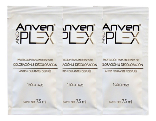 Anven Plex Kit 3 Sobres Para Protección De La Decoloración 
