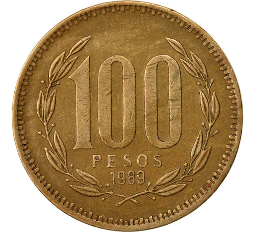 Moneda De Chile 100 Pesos 1989