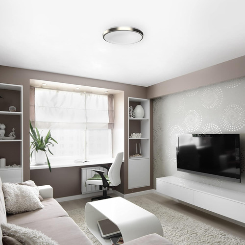 Lámpara De Techo Led Regulable, Montaje Empotrado, Interrupt