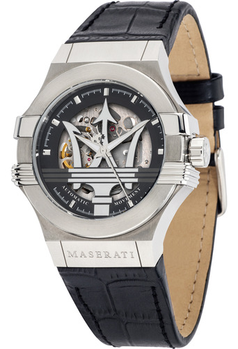 Reloj Maserati Potenza Modelo: R8821108038 Color De La Correa Negro