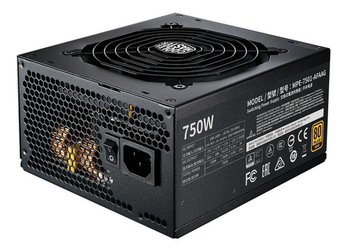 Imagen 7 de 10 de Fuente Cooler Master Mwe 750w V2 80 Plus Gold Full Modular P