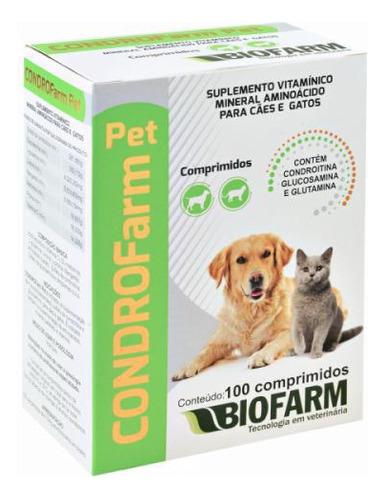 Condrofarm Pet Com 100 Comprimidos