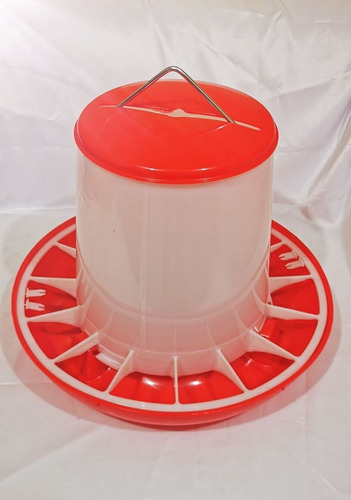 Imagen 4 de 5 de Comedero Aves Pollos Patos 12 Kg Con Tapa