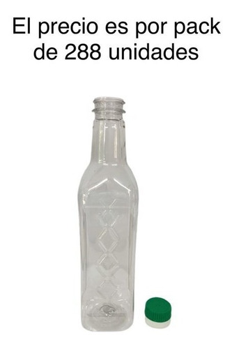 Imagen 6 de 10 de Envases Para Aceite 500 Cc Pet Cristal Cuadrado X 288 Un.